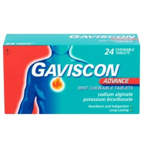 Gaviscon Advance Peppermint Tablets (Sodium Alginate/Potassium Bicarbonate)